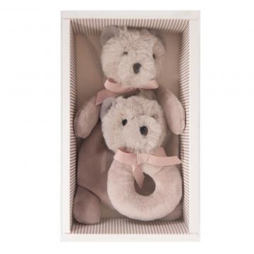 Coffret Doudou et Hochet Ours Enfant