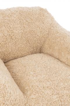 Fauteuil Cutie Shearl Fourrure Crème Foncé