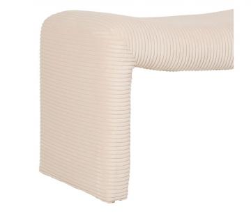 Banc Minimal Velours Côtelé Ecru
