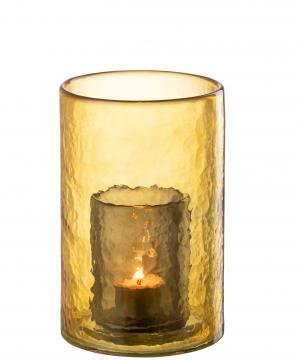 Photophore Double Verre Jaune PM