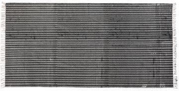 Tapis Nineka Noir Coton Blanc d'Ivoire 300*150