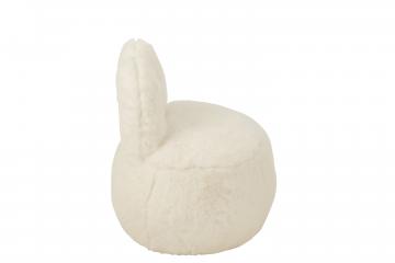 Tabouret Bunny Fourrure Blanc -NEW-