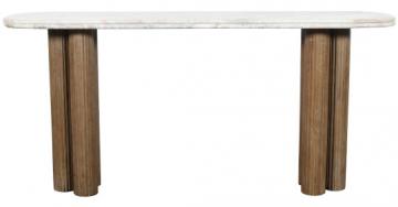 Console Buren Bois Massif Marbre