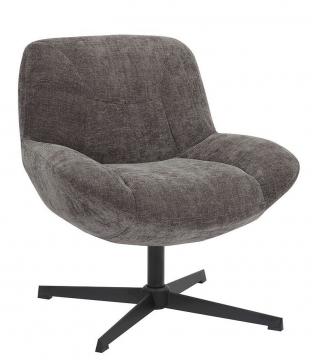 Fauteuil Smile Velours Gris Athezza