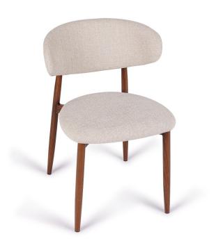 Chaise Georgia Beige Pied Noyer Athezza