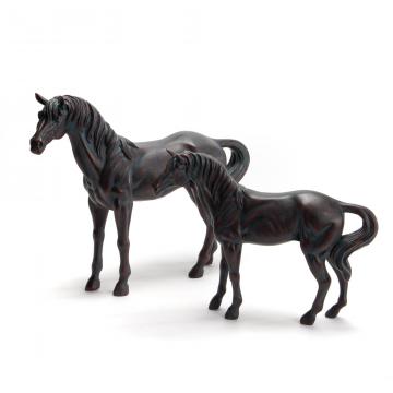 Statue Cheval Elegant Marron PM