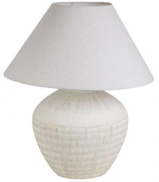 Lampe Daline Blanc Cassé Abat-Jour Lin