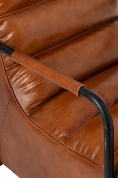 Fauteuil Cuir Camel Indus Vintage