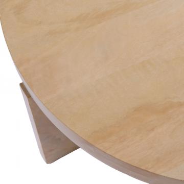 Table Basse Ronde Albertine Manguier Naturel
