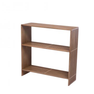 Console 2 Niveaux Calopsite Teck Massif