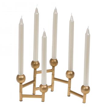 Bougeoir de Table Aluminium Or