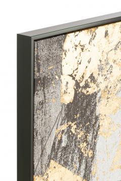 Tableau Cadre Visage Femme Noir-Or