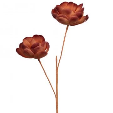 6 Fleurs Rosalia Pêche H110cm