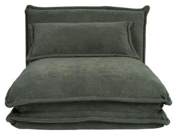 Chauffeuse Lit Tessia Velours Kaki