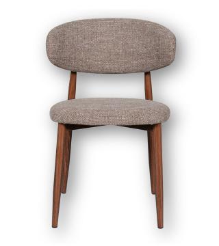 Chaise Georgia Taupe Pied Noyer Athezza