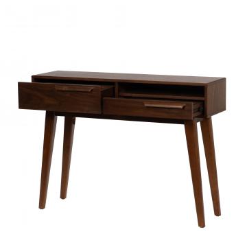 Console 2 Tiroirs Lotta Finition Noyer