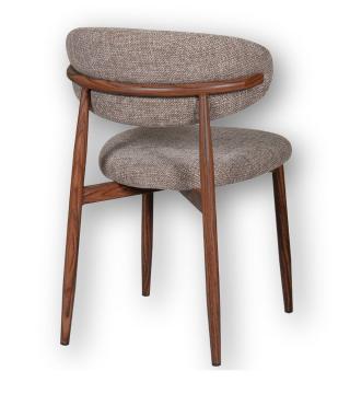 Chaise Georgia Taupe Pied Noyer Athezza