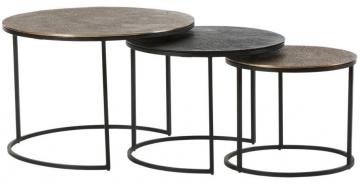 Tables Basses Yuli Alu Dorée-Cuivrée-Noire
