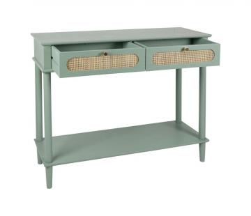 Console Nolita 2 Tiroirs Sauge Naturel