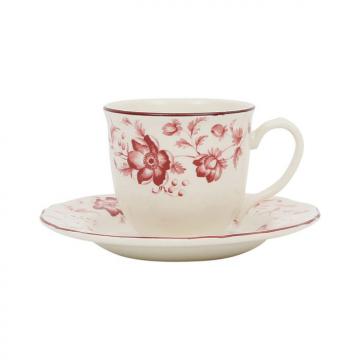 6 Paires Tasse Margaux Rouge Comptoir de Famille