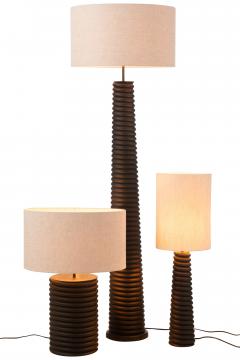 Lampe Filetage Large Bois Noir