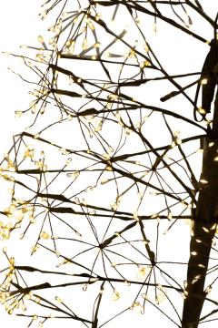 Sapin de Noël Noir Led Blanc Chaud H240cm