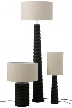 Lampe Filetage Large Bois Noir