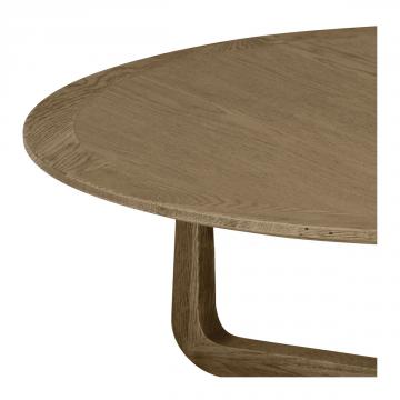 Table Basse Maxine Ronde Chêne ø100cm Blanc d'Ivoire