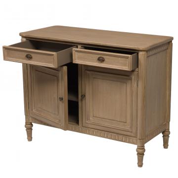 Buffet 2 Tiroirs 2 Portes Prestige Bois Naturel