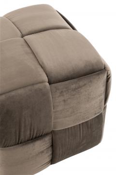 Pouf Velours Taupe 1 Personne Jolipa