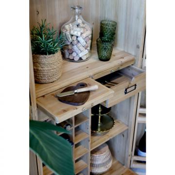 Armoire de Bar 2 Portes Bois Naturel