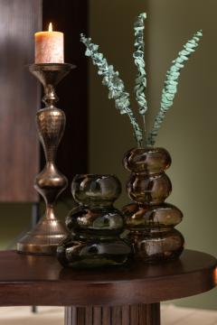 S/2 Chandeliers Métal Bronze