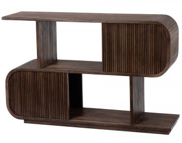 Console Aronia Portes Coulissantes Bois Foncé