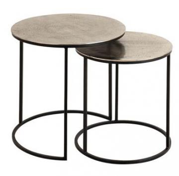 Table Gigogne Felia Métal Argenté
