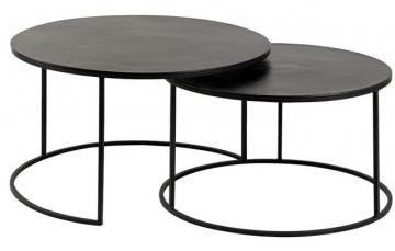 Tables Basses Gigognes Felia Métal Noir