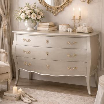 Commode 3 Tiroirs Murano Silver Amadeus