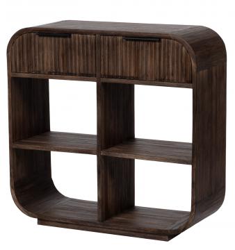 Console 2 Tiroirs Aronia Bois Foncé