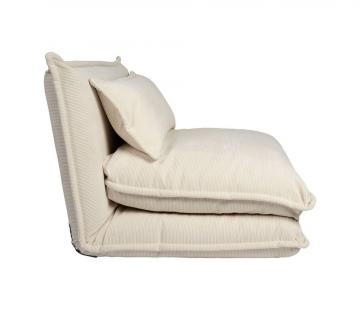 Chauffeuse Lit Tessia Velours Ecru