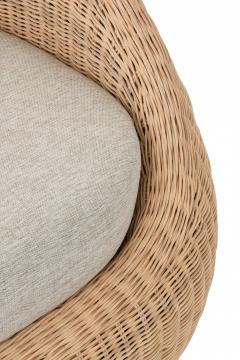 Fauteuil Tournant Rotin Naturel