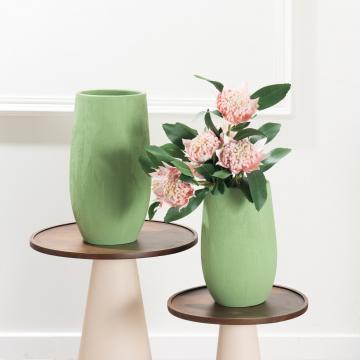 Vase Galea Céramique Vert Amande H40cm