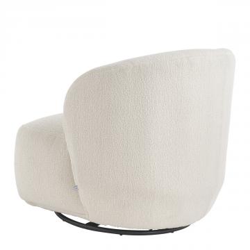 Fauteuil Lisette Bouclette Crème Pivotant