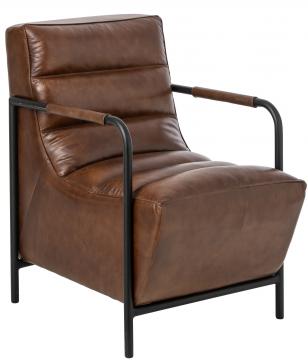 Fauteuil Cuir Indus Vintage