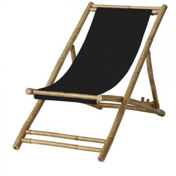 Chaise Longue Bambou Mandisa Noir (Outdoor)