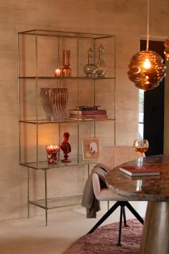 Table à Manger Ovale Marbre Manguier Foncé