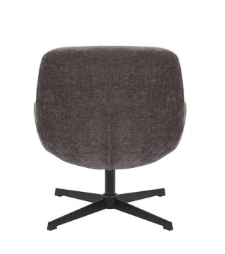 Fauteuil Smile Velours Gris Athezza