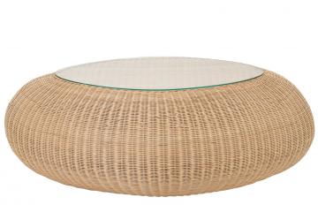 Table Basse Ovale Rotin Naturel