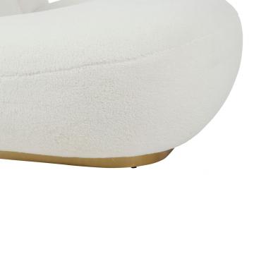 Fauteuil Maudan Blanc Bouclettes