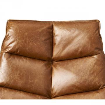 Fauteuil Pivotant Achille Cuir Camel Vintage