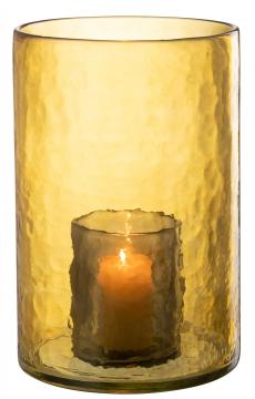 Photophore Double Verre Jaune GM