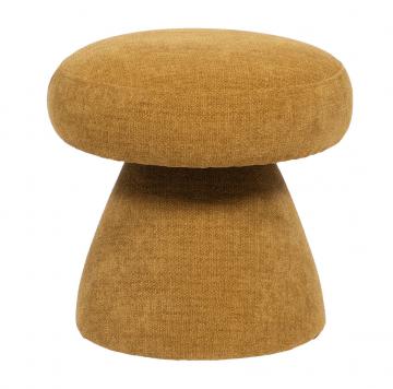 Tabouret Champignon Velours Moutarde